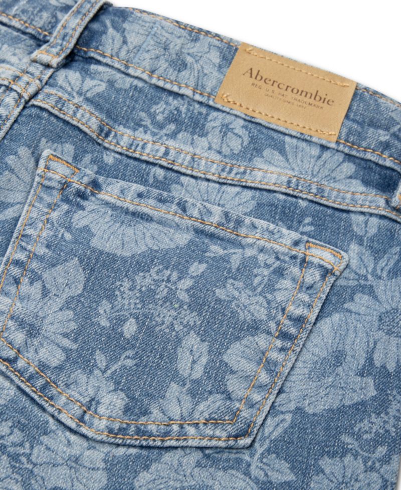 Girls’ High-Rise Relaxed Floral Denim Shorts