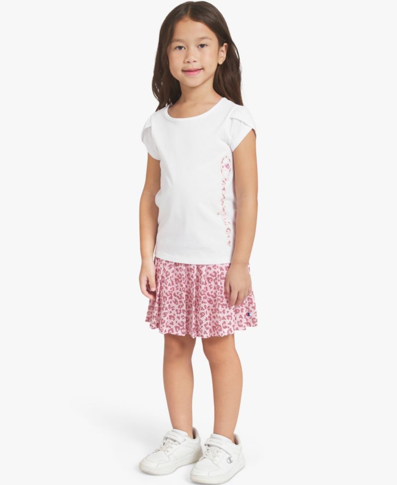 Girls' 4-6X Short-Sleeve T-Shirt and Skort, 2-Piece Set