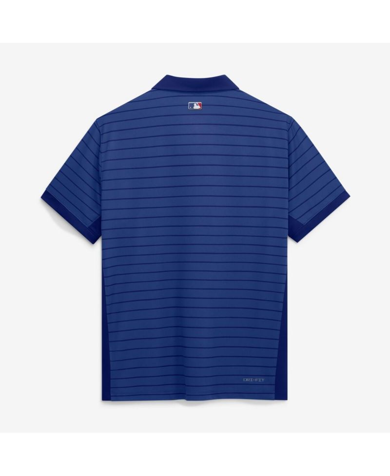 Men's Royal Chicago Cubs Authentic Collection Striped Victory Dri-FIT Polo Shirt