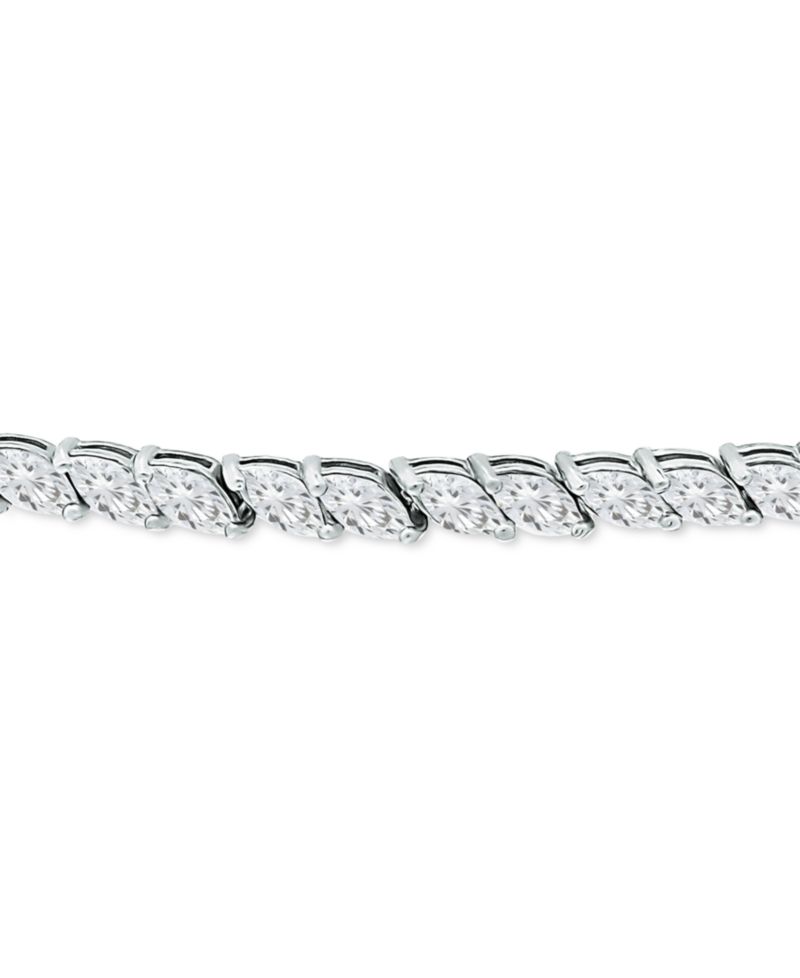 Cubic Zirconia Marquise Bolo Bracelet