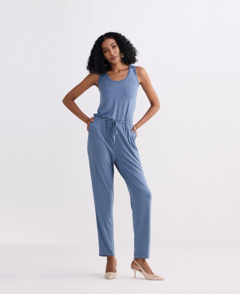 Women's Relaxed Drawstring Jumpsuit