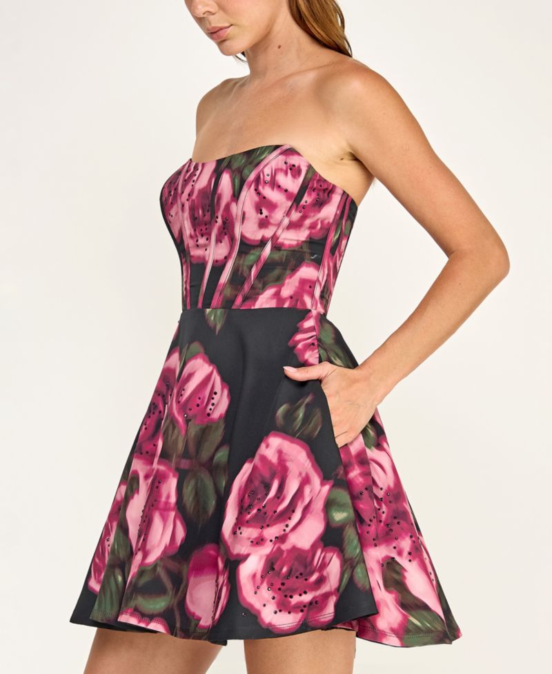 Juniors' Strapless Mini Dress