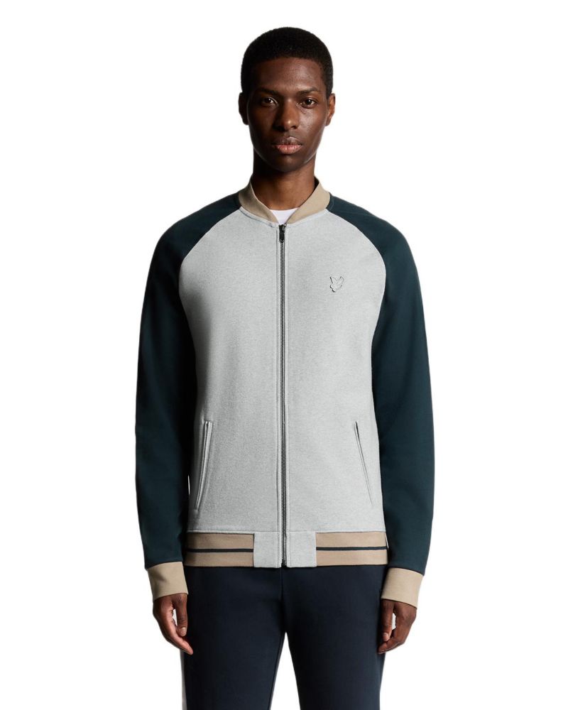 Men's Interlock Contrast Raglan Bomber Jacket