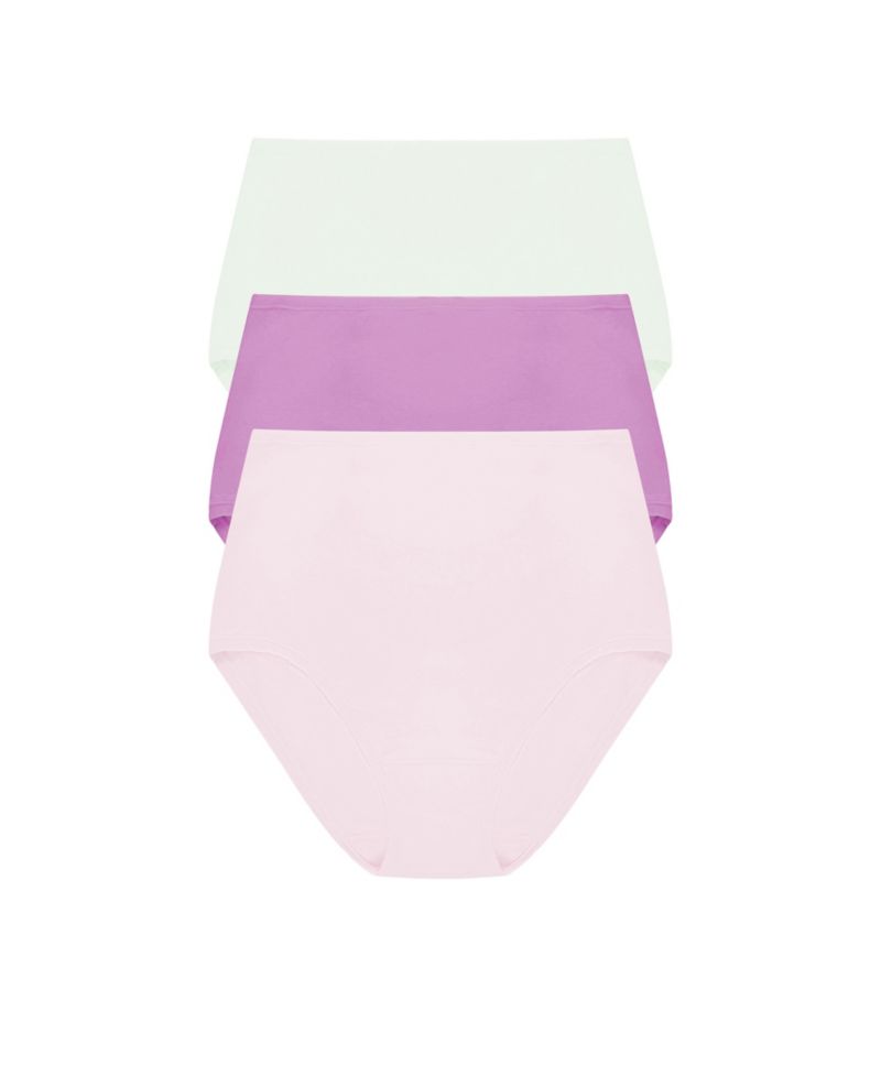 Women's 3-Pack. Bliss Bare Cotton High-Waist Brief Underwear 778346MP