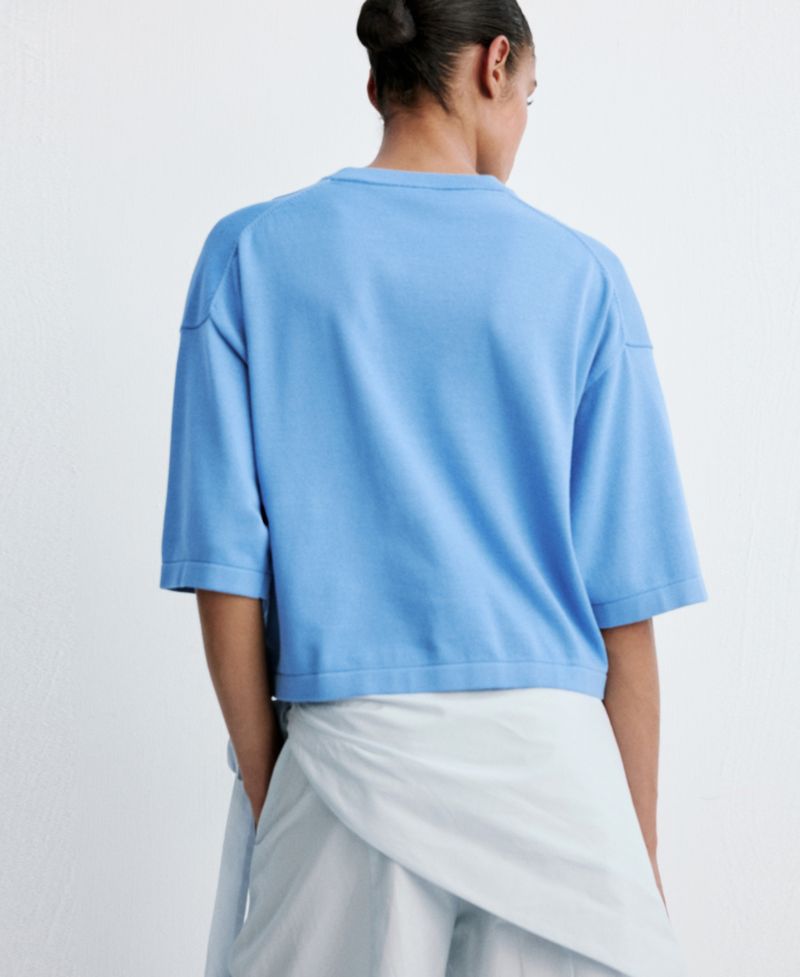Women's Oversized Short-Sleeved Sweater
