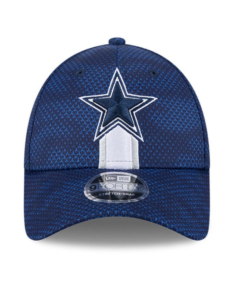 Men's Navy Dallas Cowboys 2024 Sideline 9FORTY Stretch-Snap Hat