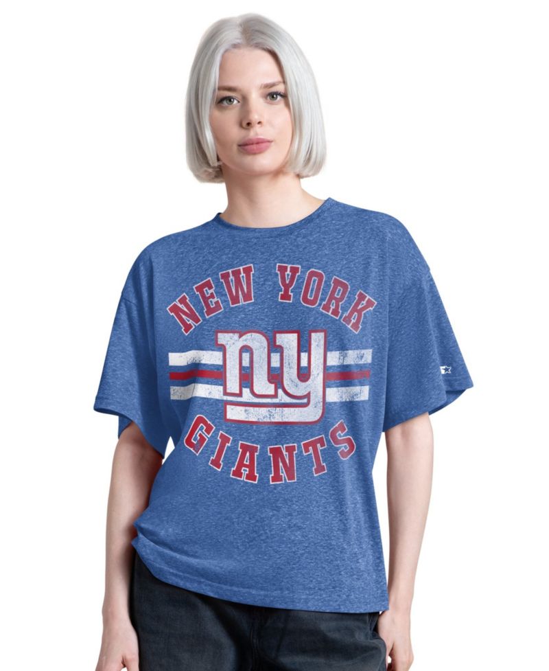 Women's Royal New York Giants Jump Shot Boyfriend Tri-Blend T-Shirt