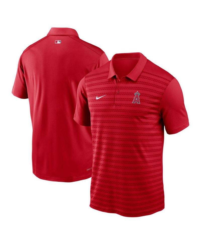 Men's Red Los Angeles Angels Authentic Collection Victory Performance Polo Shirt