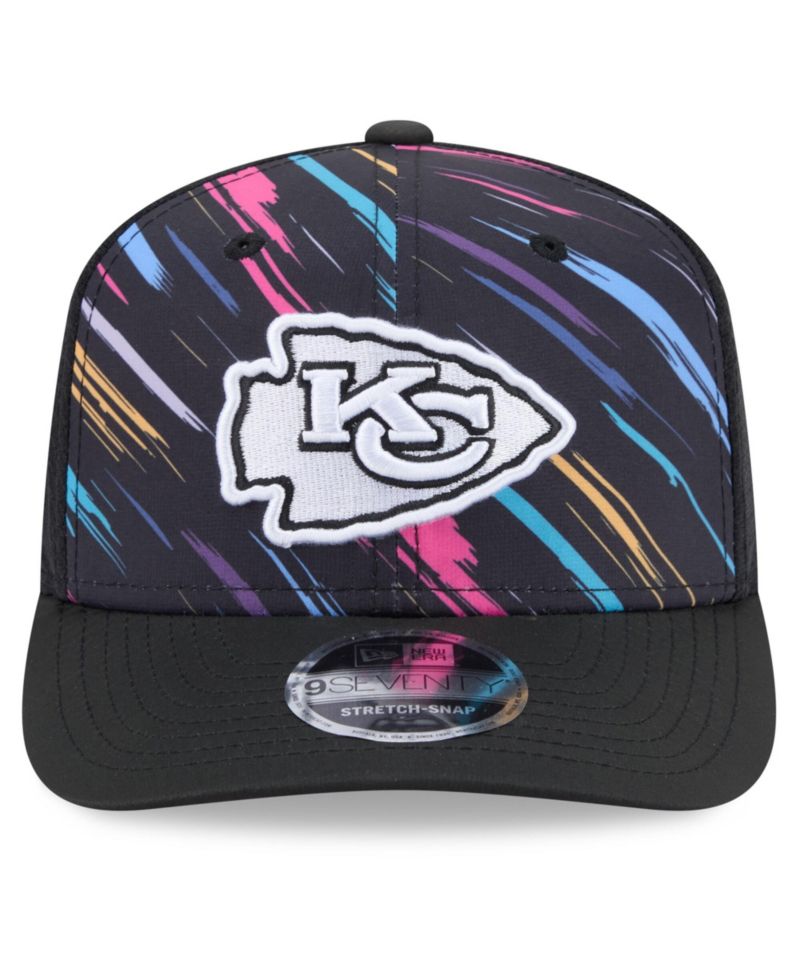 Men's Black Kansas City Chiefs 2026 NFL Cruical Catch 9SEVENTY Adjustable Trucker Hat