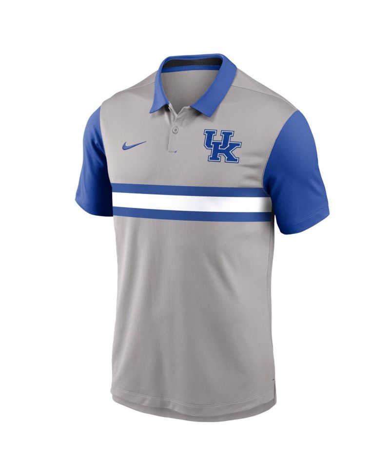 Men's Gray/Royal Kentucky Wildcats Vapor Performance Polo Shirt