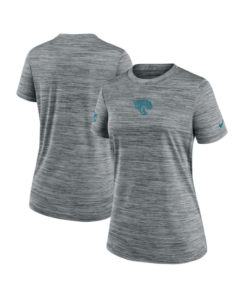 Women's Gray Jacksonville Jaguars Sideline Velocity Performance T-Shirt