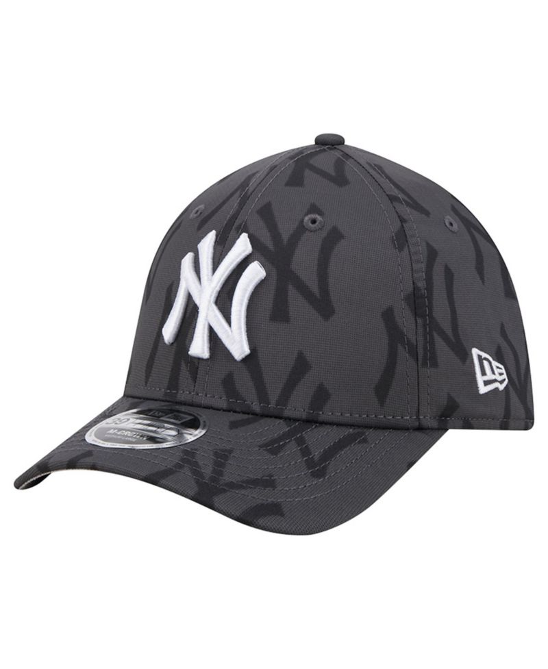 Men's Gray New York Yankees Halftone 39THIRTY Flex Hat