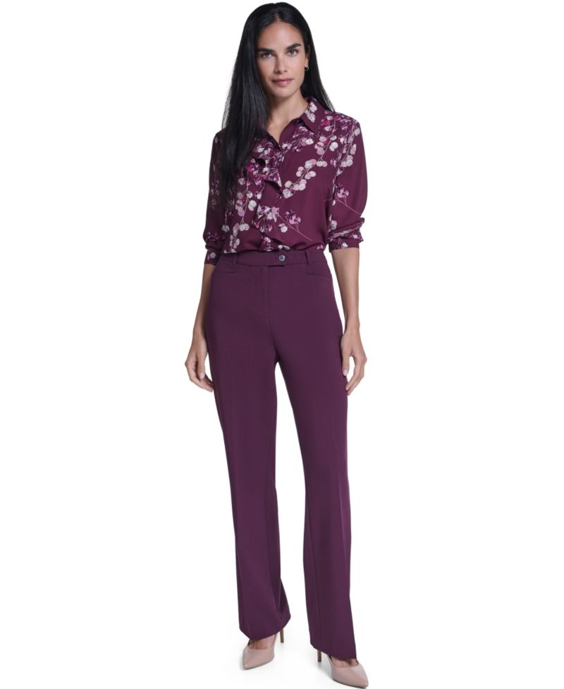 Women's Modern Fit High-Rise Straight Pants