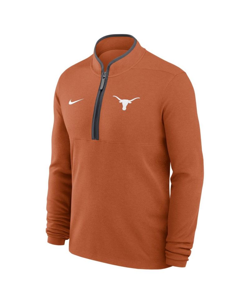Men's Texas Orange Texas Longhorns Courtside Victory Dri-FIT Half-Zip Pullover Sweatshirt