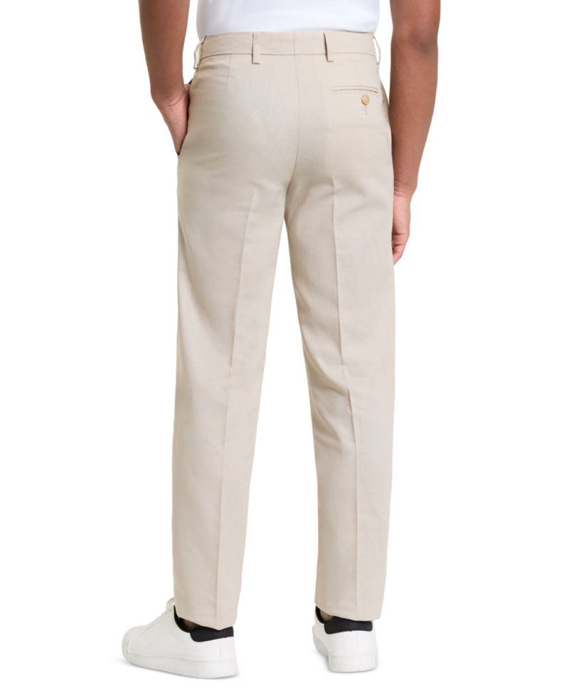 Boys' 8-20 Linen Khaki Button-Up Pants
