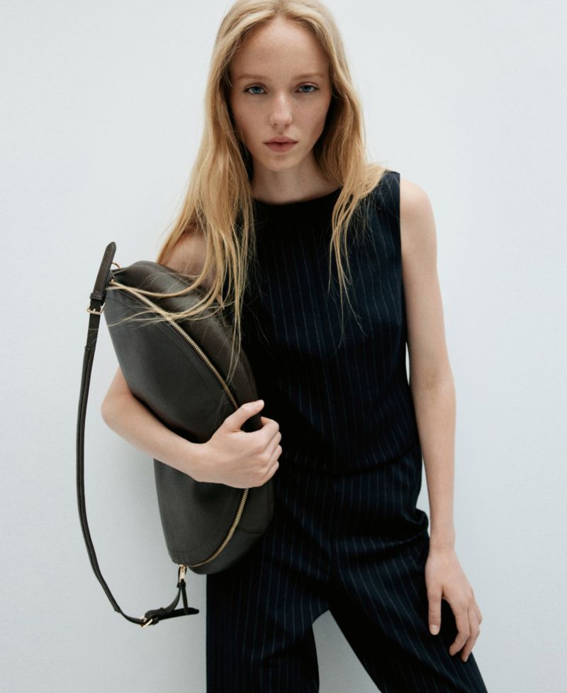 Women's Pinstripe Boat Neck Sleeveless Top