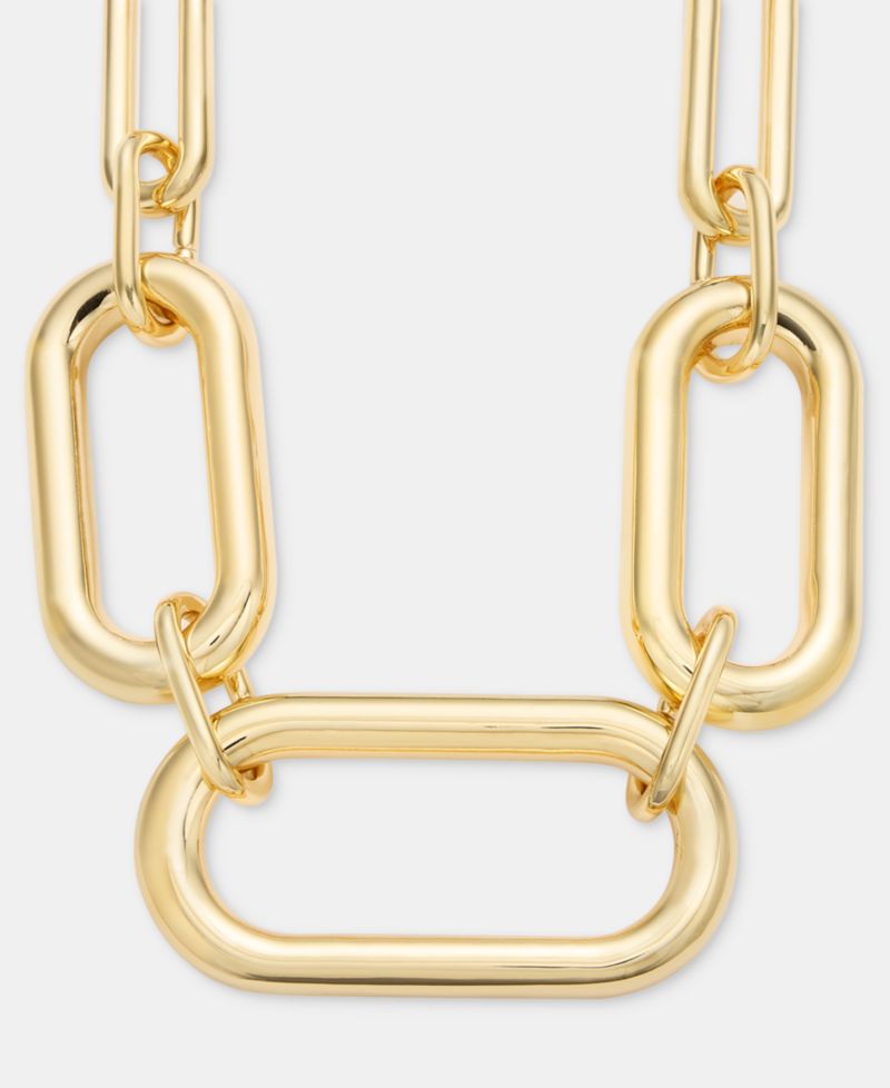 Metal-Tone Large Link Collar Necklace