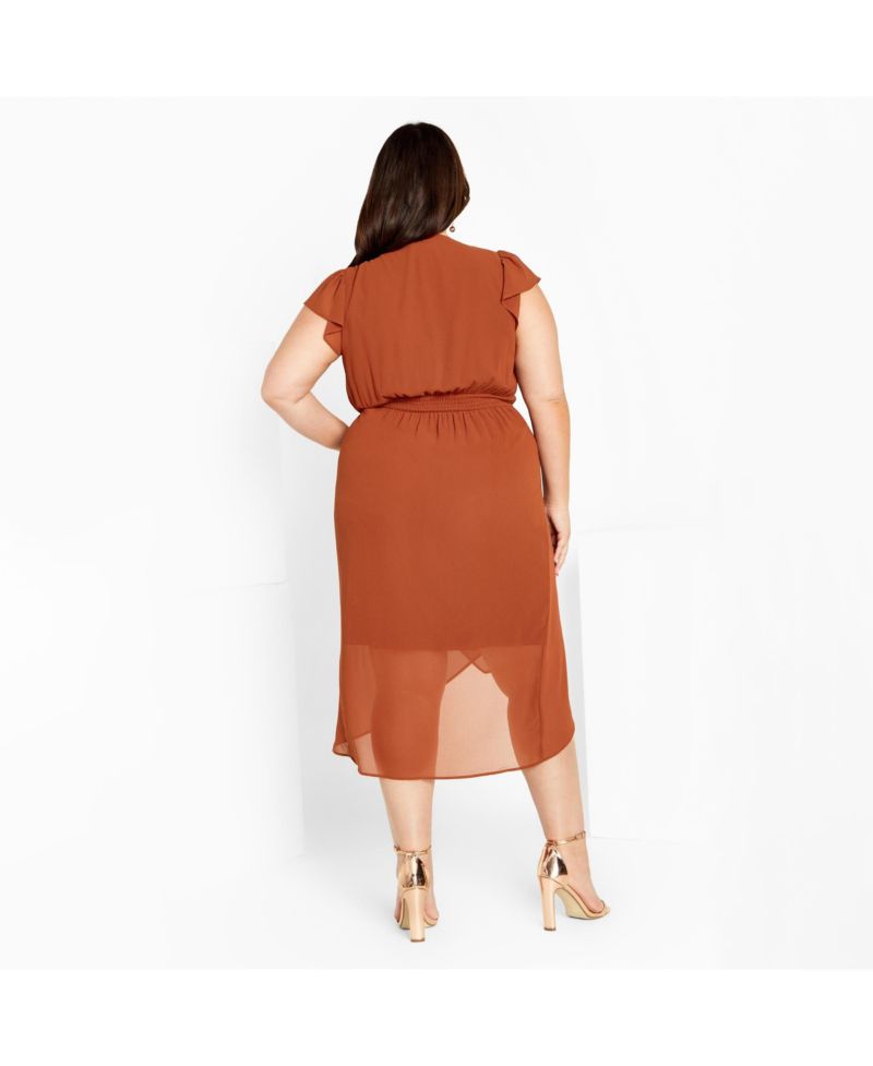 Women's Plus Size Wrap Swing Dress