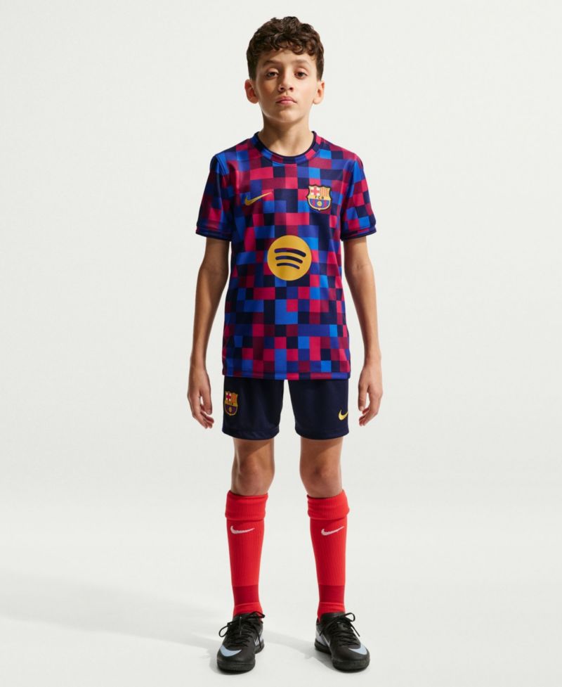 Big Boys and Girls Garnet Barcelona 2026/27 Home Pre-Match Jersey