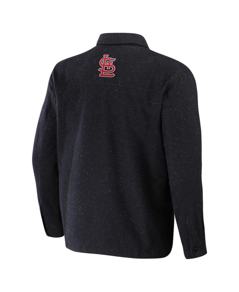 Men's Black St. Louis Cardinals Ringstop Full-Snap Shacket