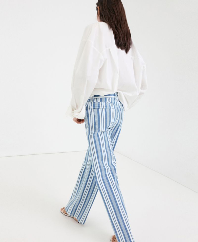 Women's Straight Striped Jeans