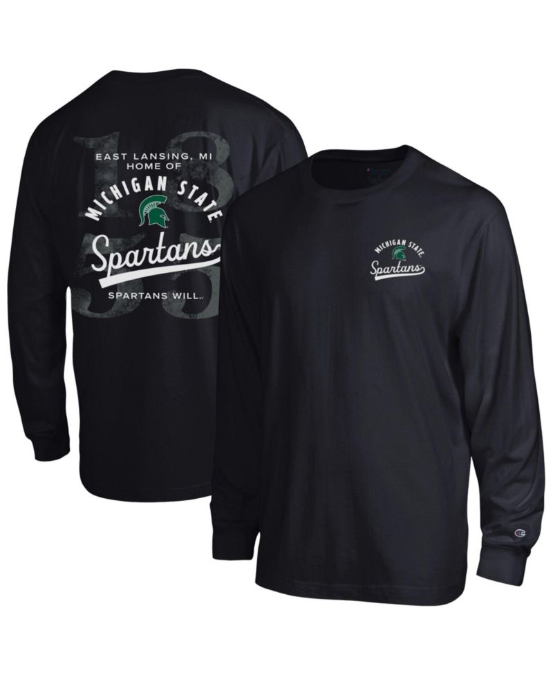 Men's Michigan State Spartans Laminated All-Star Long-Sleeve Relaxed-Fit T-Shirt