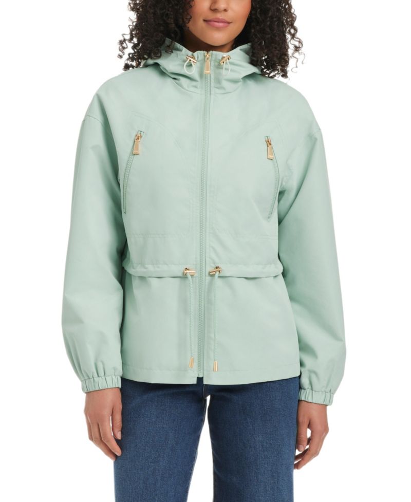 Women's Magic Print Cropped Anorak With Attached Hood