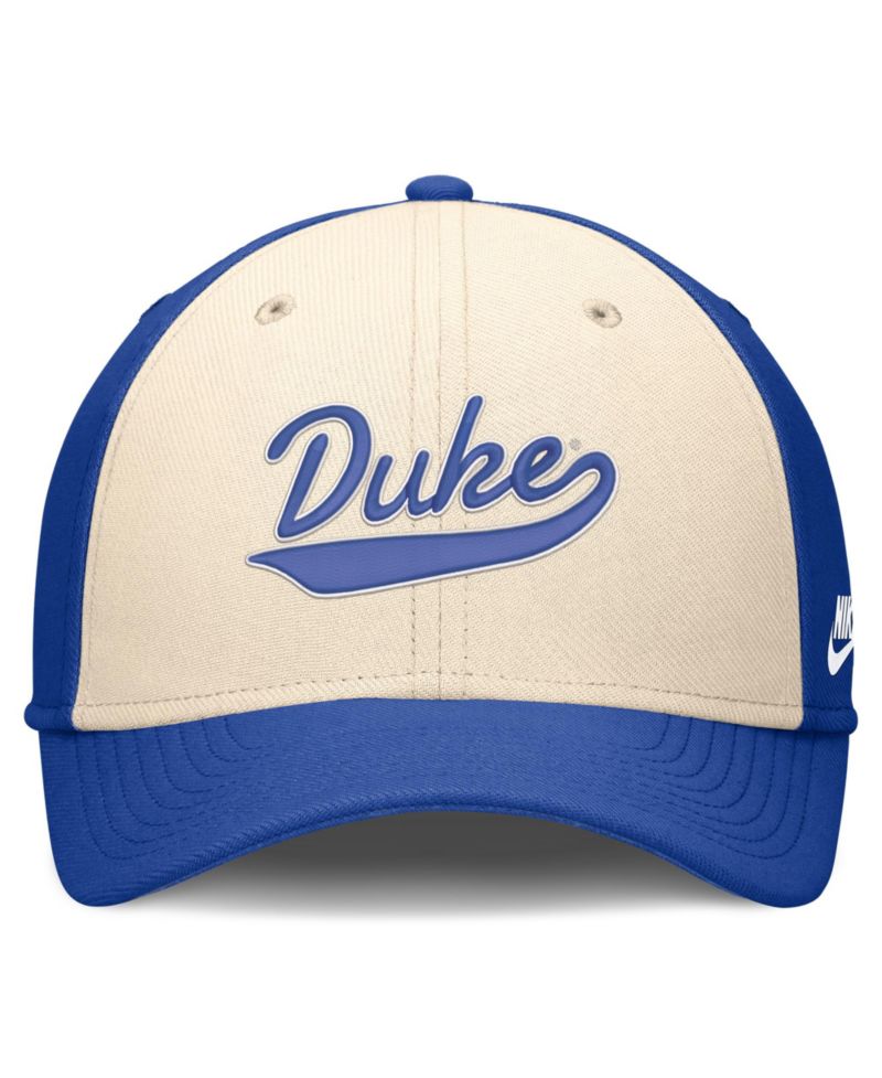 Men's Natural/Royal Duke Blue Devils Legacy Swooshflex Dri-FIT Hat