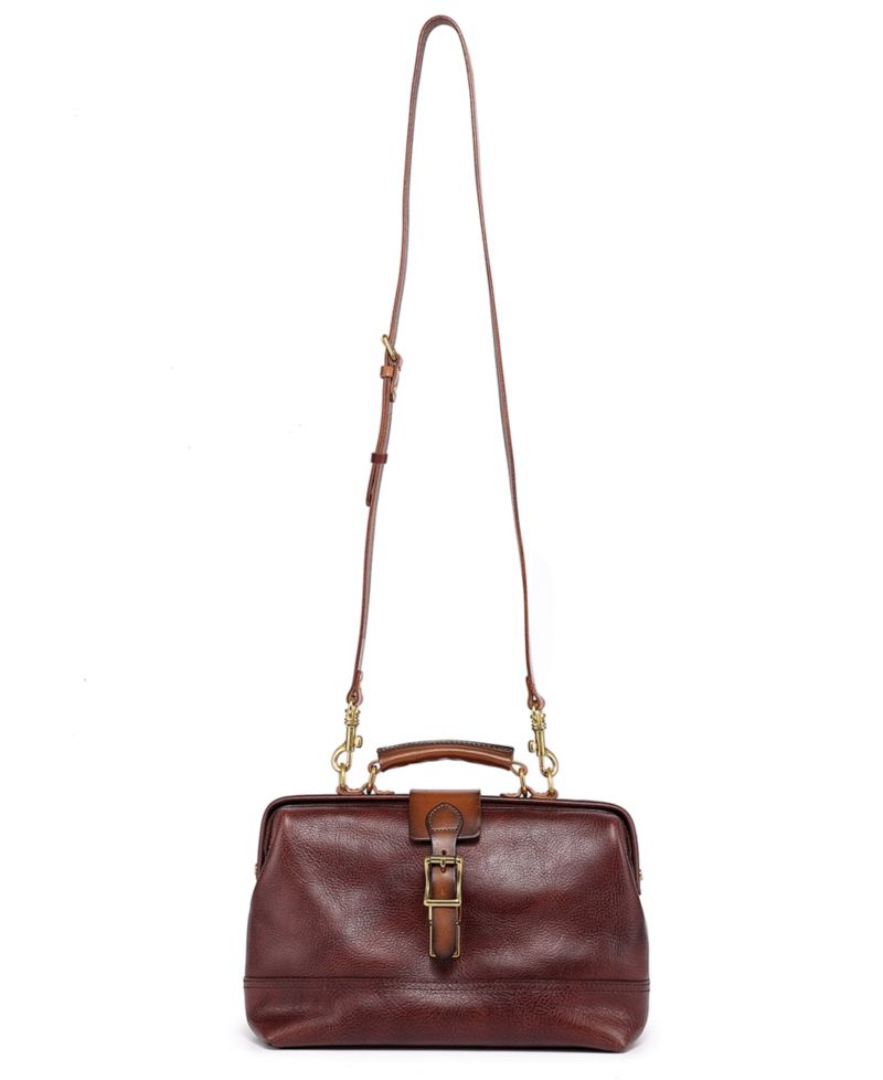 Doctor Small Leather Crossbody Satchel Bag