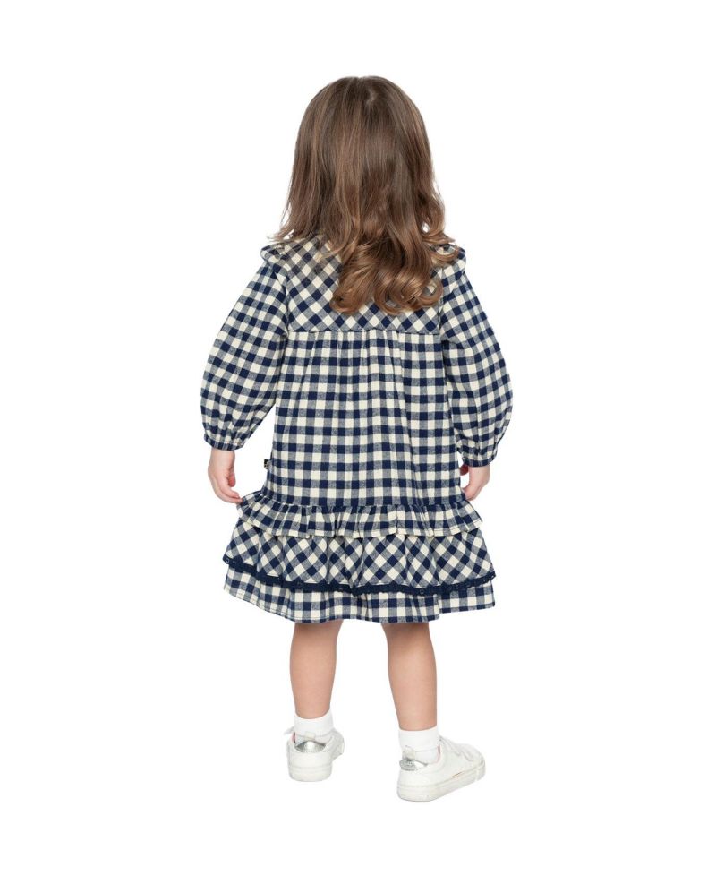 Little and Big Girl (6-8)Shirt Dress with Frills