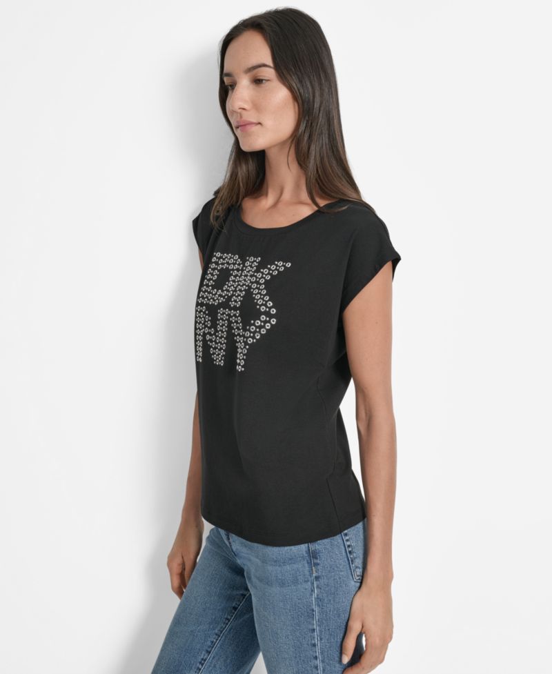 Women's Grommet Stack Logo Crewneck T-Shirt