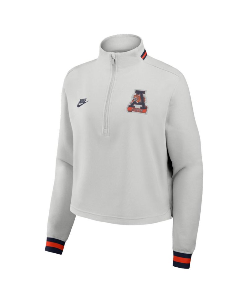 Women's Gray Auburn Tigers Legacy Heritage Dri-FIT Half-Zip Sweatshirt