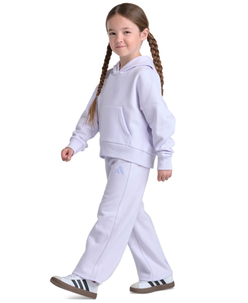 Girls' 2T-6X Pullover Hoodie and Wide-Leg Pants, 2-Piece Set