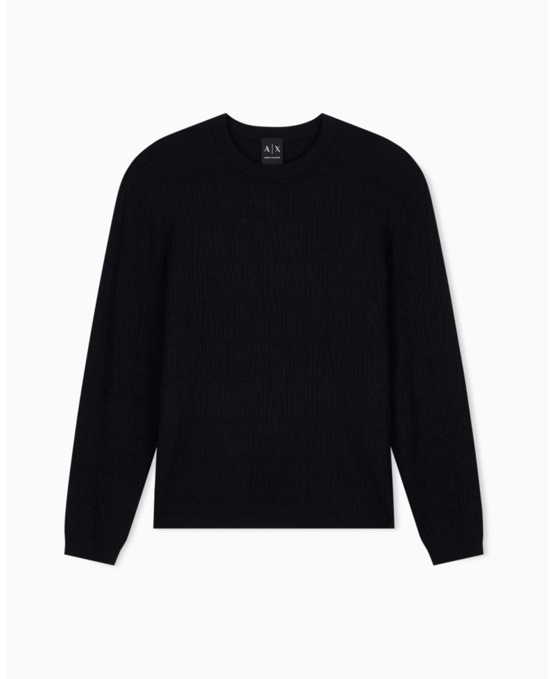Men's Viscose Jacquard Print Crewneck Sweater