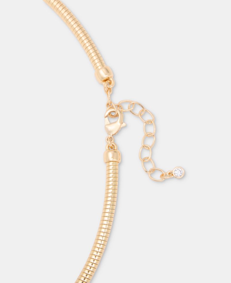Pav&eacute; Crystal Rondelle Beaded Collar Necklace, 16" + 3" extender