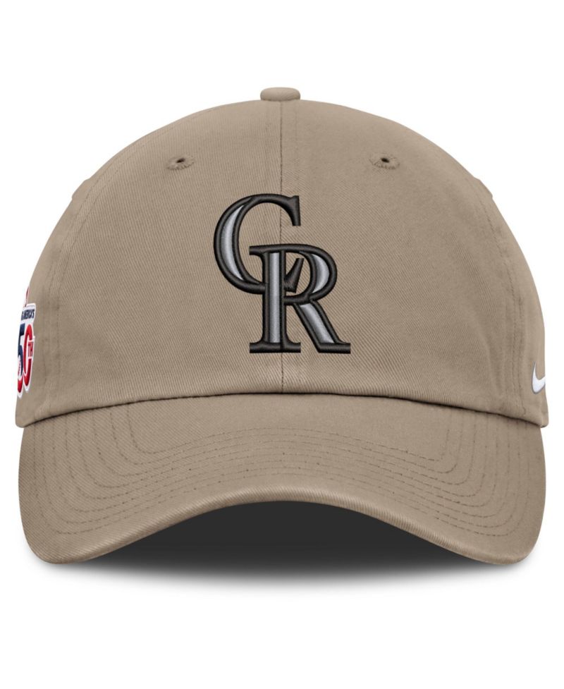 Men's Khaki Colorado Rockies Celebrating America's 250th Club Adjustable Hat