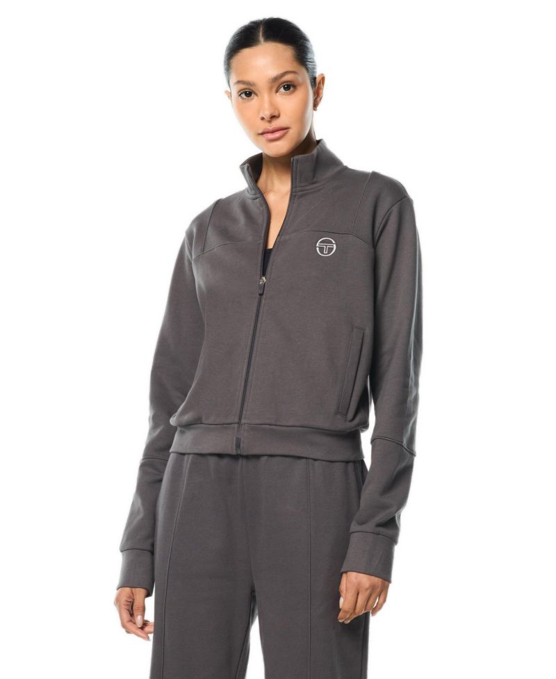 Women's Lineo Mock-Neck Premium-French-Terry Track Jacket
