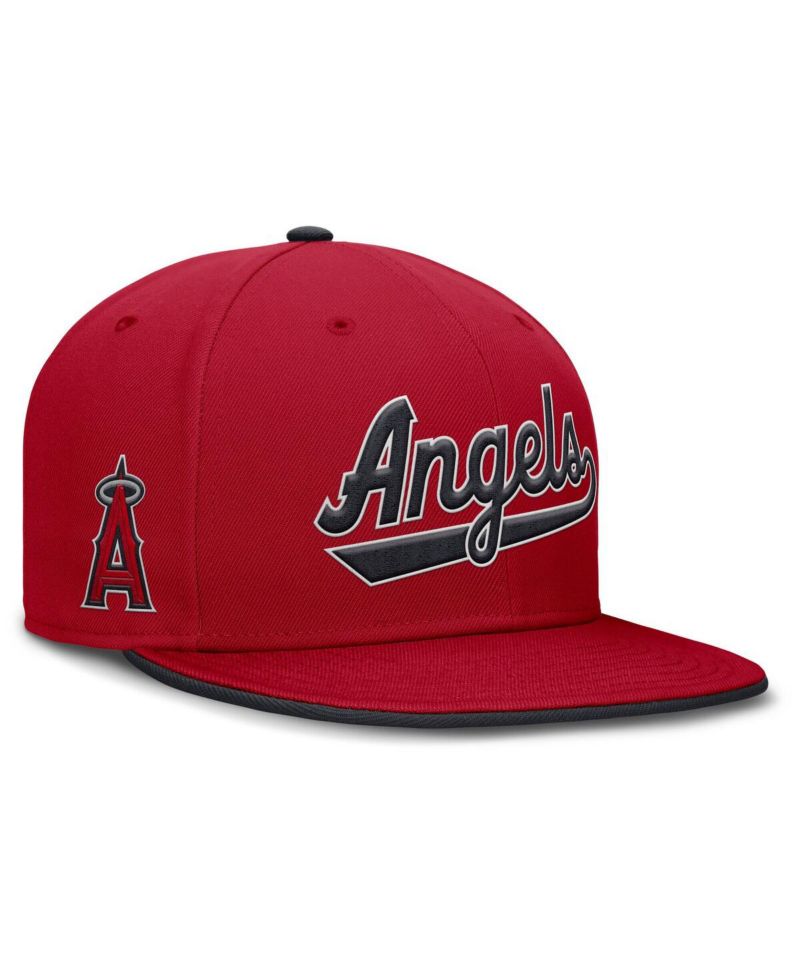 Men's Red Los Angeles Angels Primetime Dri-FIT Round Bill True Fitted Hat