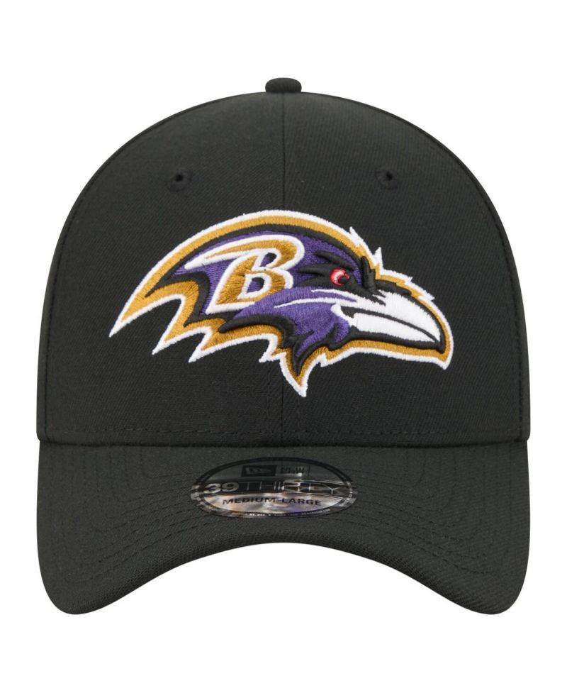 Men's Black Baltimore Ravens Core Team 39THIRTY Flex Hat