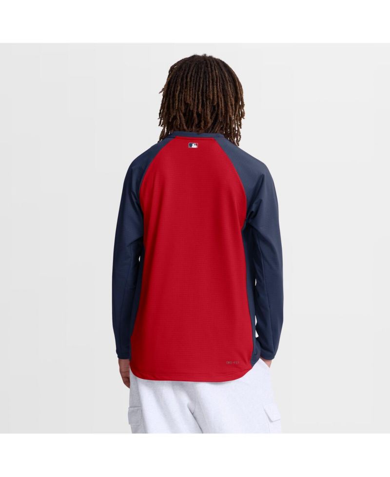 Men's Red Boston Red Sox Authentic Collection Raglan Dri-FIT Sweatshirt