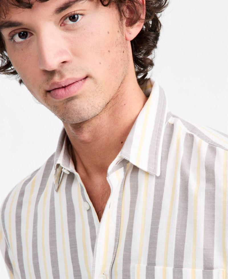 Men's Erillo Striped Button-Up Shirt