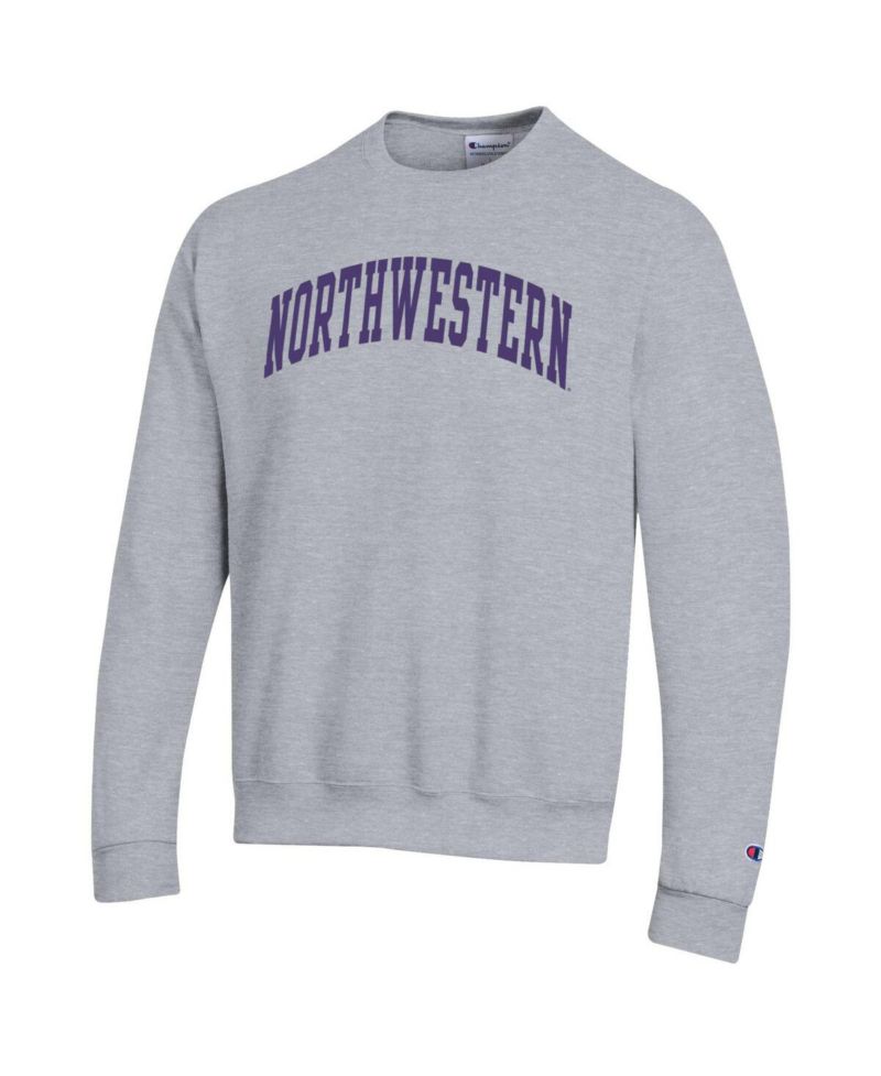 Men's Purple Northwestern Wildcats Basic Arch Fleece Pullover Sweatshirt