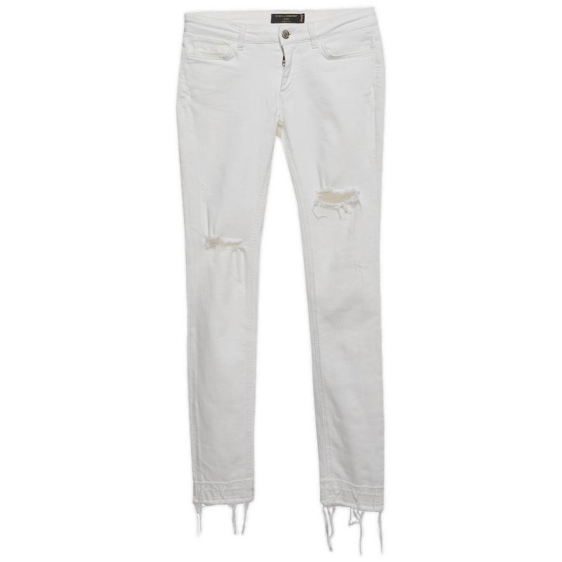 Women's Ripped Mid-Rise Skinny Jeans