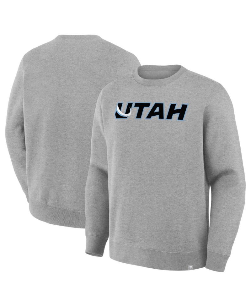 Men's Heather Gray Utah Mammoth Combo Legacy Fleece Sweatshirt