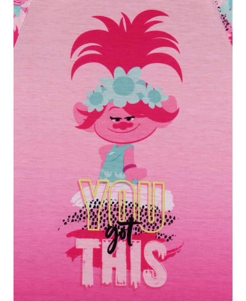 DreamWorks Girls' Nightgown You Got This Poppy Kids Short-Sleeve Pajama