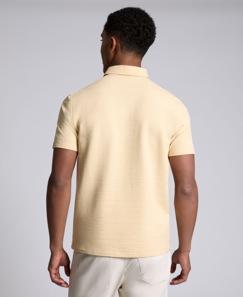 Men's Cotton-Blend Point Collar Polo Shirt