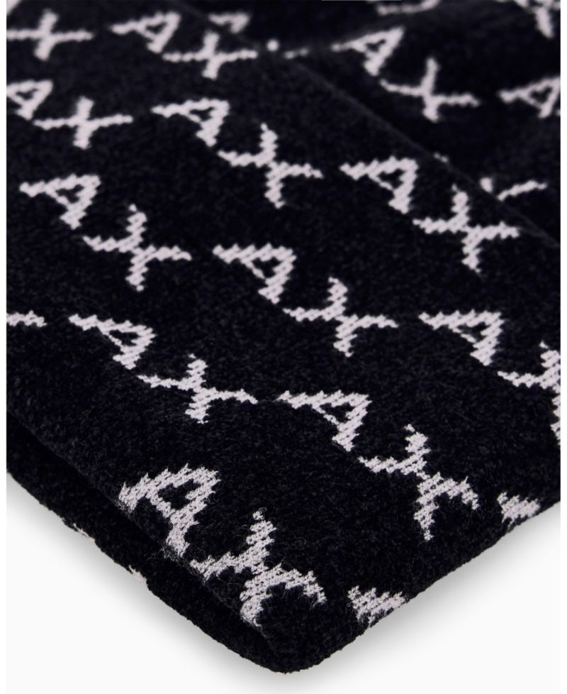 Men's Viscose All Over Logo Beanie Hat