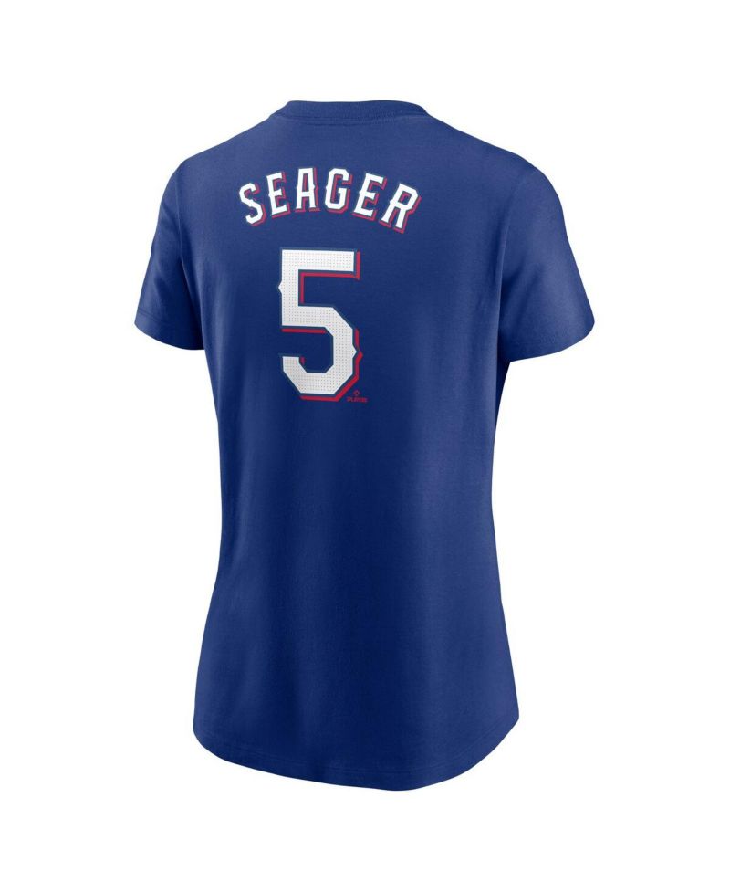 Women's Corey Seager Royal Texas Rangers Fuse Name & Number T-Shirt