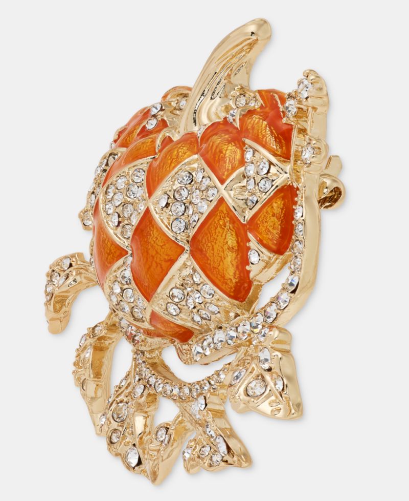 Pav&eacute; Vined Pumpkin Pin