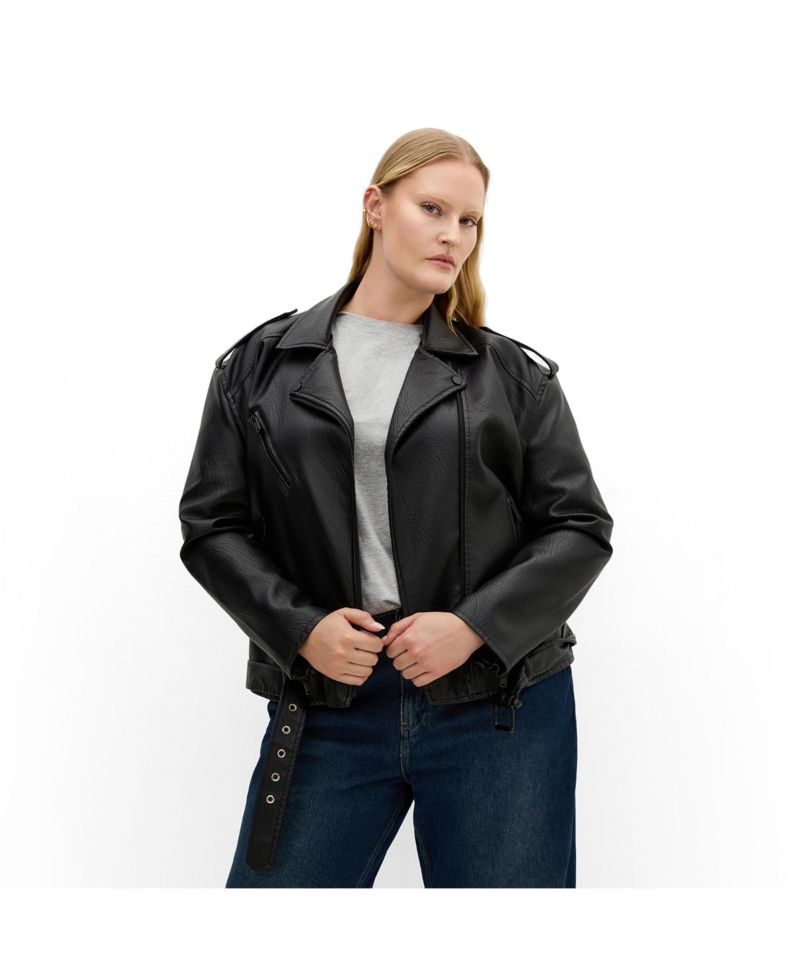 Plus Size Julie Zip Biker Jacket